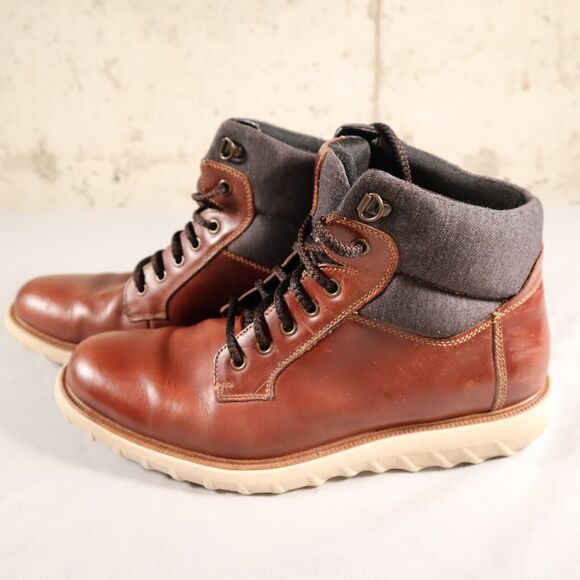 Johnston & Murphy Shoes Boots Mens Size 10 M Brown Leather White Soles 59-42019 main image 7